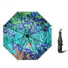 Starry Night Three-fold hand-opening oil painting all season umbrella