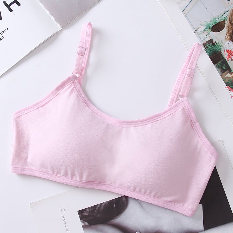 Breathable Cotton Light Solid Colour Fixed Cup Wrap Padding Bra