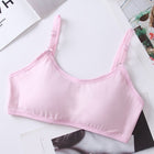 Breathable Cotton Light Solid Colour Fixed Cup Wrap Padding Bra