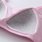 Breathable Cotton Light Solid Colour Fixed Cup Wrap Padding Bra