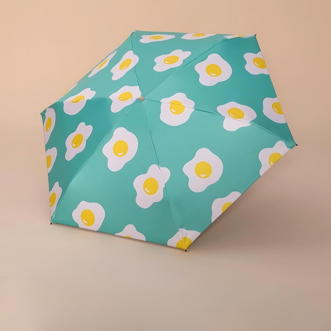 Folding compact and portable, light anti-ultraviolet five-fold umbrella.