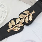 Gold Leaf Toggle Elasticated Waistband Women's Belt