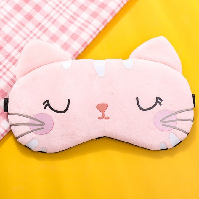 Travel Sleep Eye Mask Eyeshade Cotton Cat Blindfolds