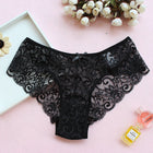 European Style Narrow Crotch Floral Mesh Ladies Panties