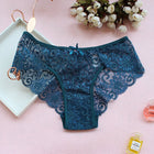 European Style Narrow Crotch Floral Mesh Ladies Panties