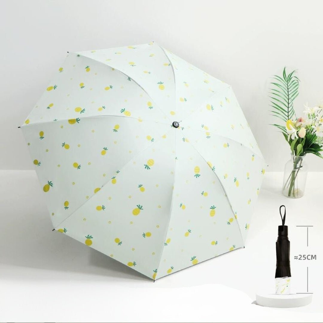 Carriable , Small print folding rain and sun umbrella