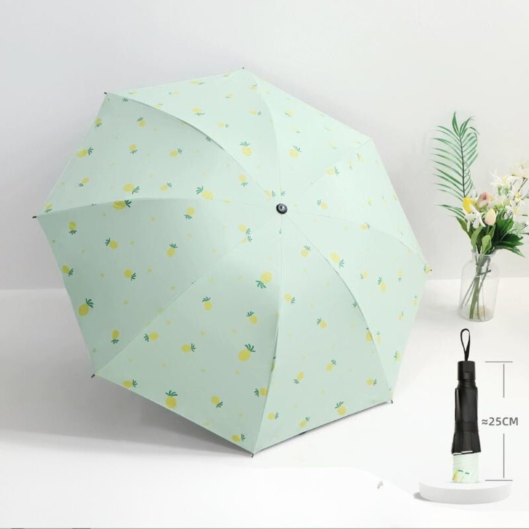 Carriable , Small print folding rain and sun umbrella