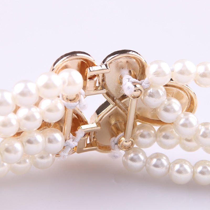 Pearl Diamond Flower Style Waist Chain Dress Decoration Belt For Women