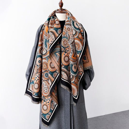 Elegant And Colorful Design Exclusive Winter Shawl For Women