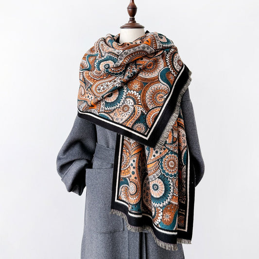 Elegant And Colorful Design Exclusive Winter Shawl For Women