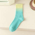 Gradient color medium light sports cotton socks