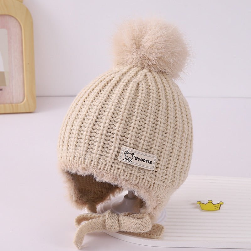 Children's Winter Ear Protection Knitted Beanie Cap