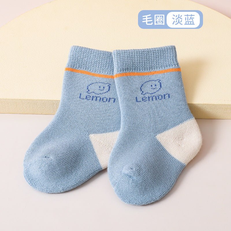 Cute Design Korean Version Thick Terry Soft and Warm Baby Socks