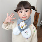 Winter Cute Plush Warm Cross Muffler for Kids