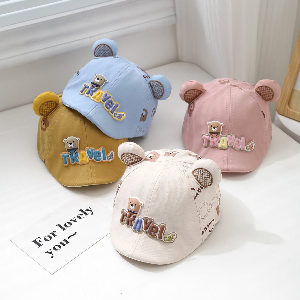 Korean Version Short Brimmed Cute Cartoon Bear Cap For Children