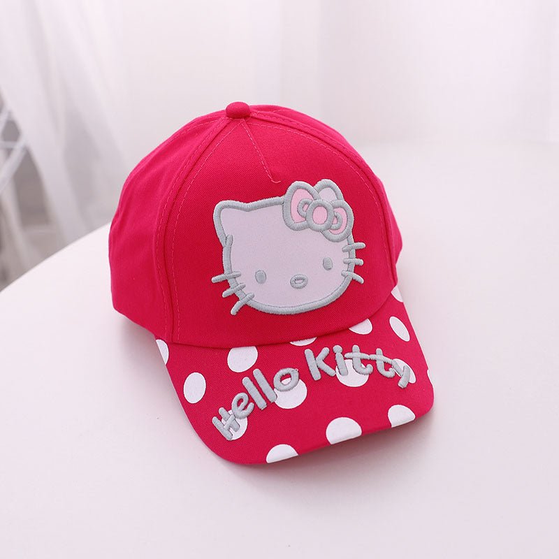 Korean Style Hello Kitty Embroidered Comfortable Cap for Girls