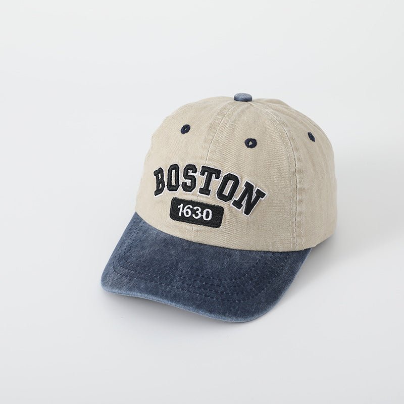 Stylish Washed Look and Sun Protected Embroidered Caps for Kids