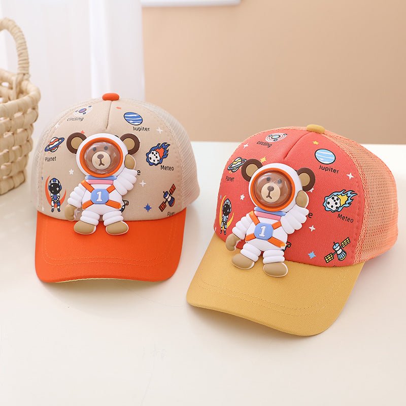 Kids Astronaut Carton with Breathable Mesh Fabric Summer Cap