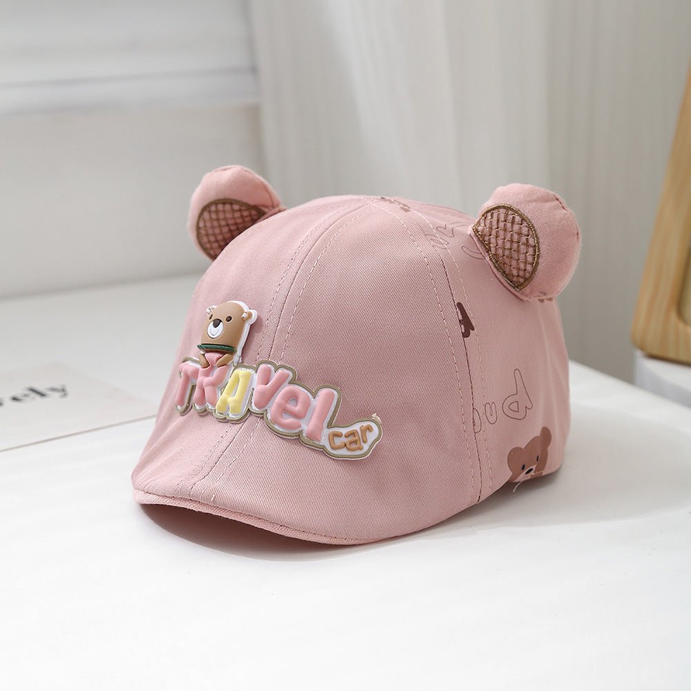 Korean Version Short Brimmed Cute Cartoon Bear Cap For Children