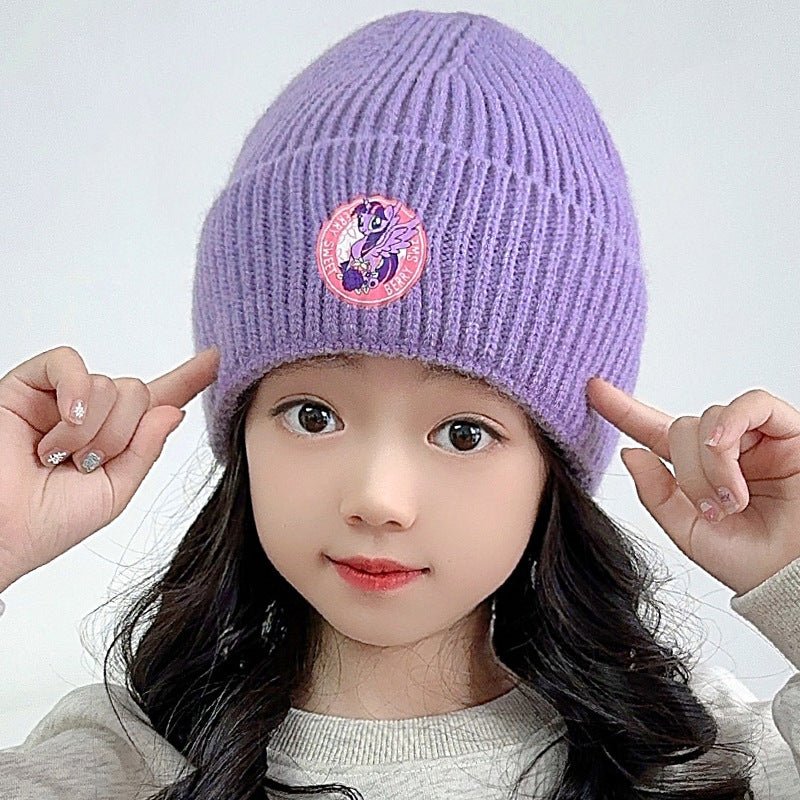 Girl's Cute Unicorn Carton knitted Beanie Cap for Winter