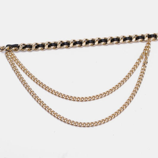 Multi Layered Metal Chain Waist Belt for Women