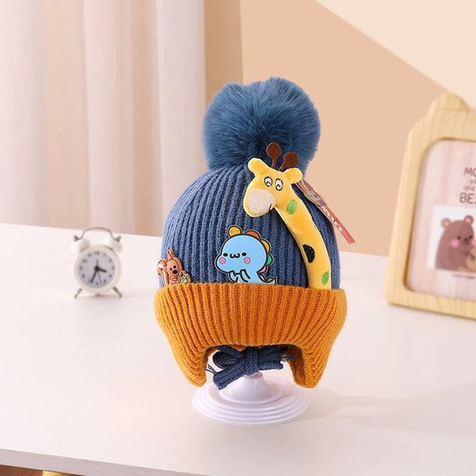 Children's Knitted Cute Carton Warm Cap with Windproff Earmuff