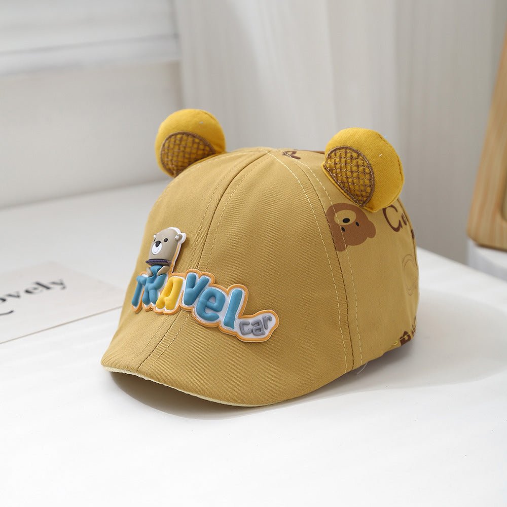 Korean Version Short Brimmed Cute Cartoon Bear Cap For Children