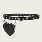 Korean Version Women Punk Belt with Love Shape Wiest Bag