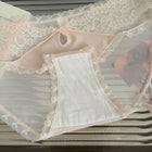 French Style Exotic Satin Lace Transparent Cotton Women's Panties