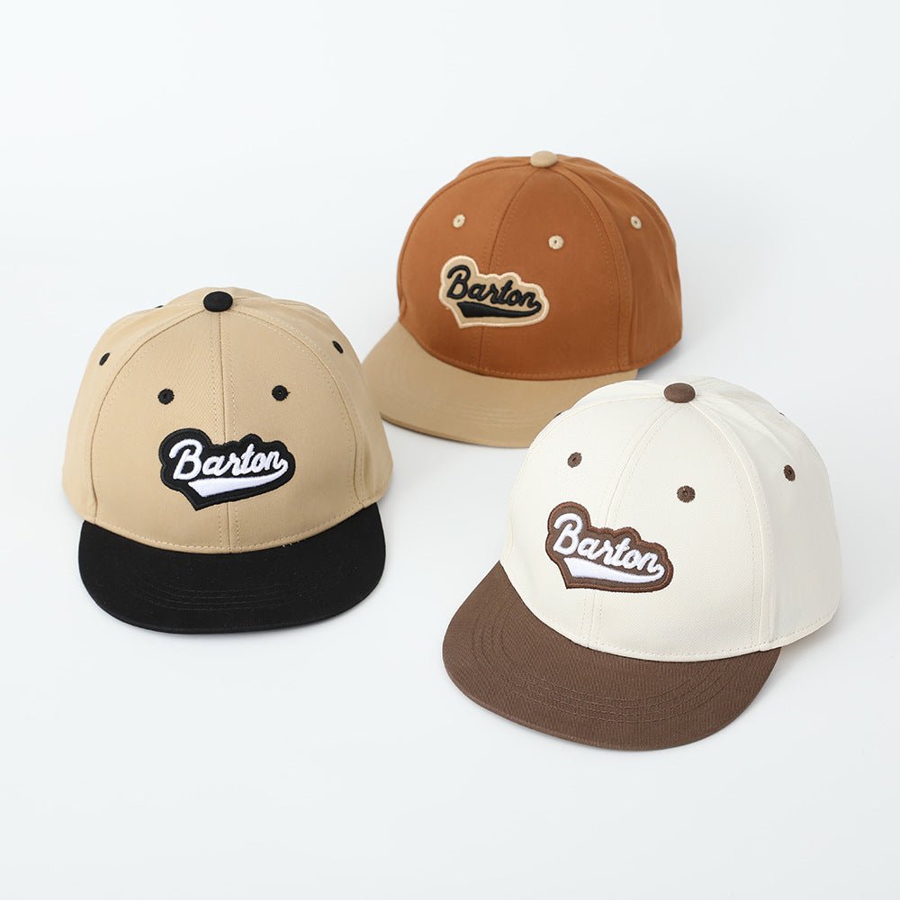 Children's Hip Hop Style Solid Color Embroidered Baseball Cap