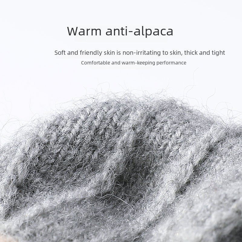 Winter knitted Women's Half Finger Outdoor Cold Protection Hand Gloves