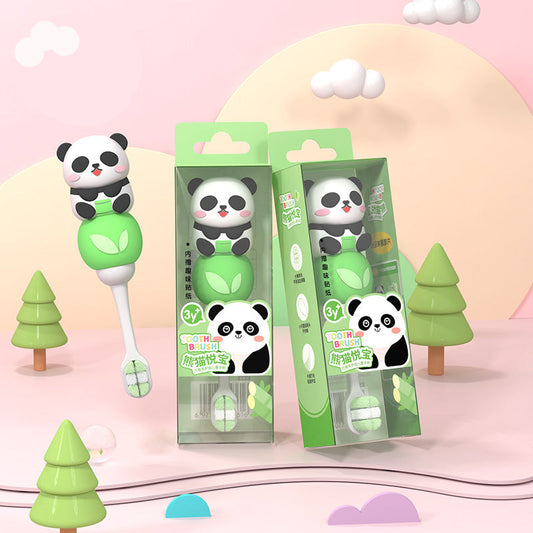 Cute Panda Shaped Children's Soft Bristle High Quality Toothbrush