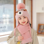 Children's Thich Cute knitted Warm Hat and Muffler Set