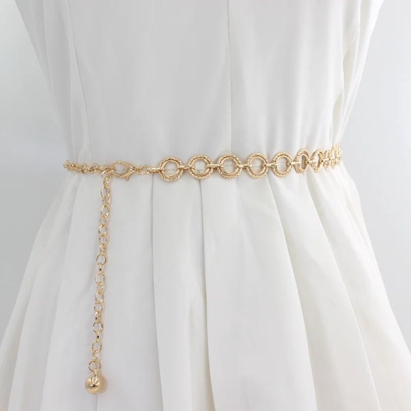 High Quality Ring Metal Waist Chain Korean Version Women's Belt