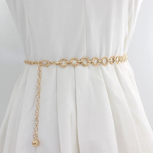 High Quality Ring Metal Waist Chain Korean Version Women's Belt