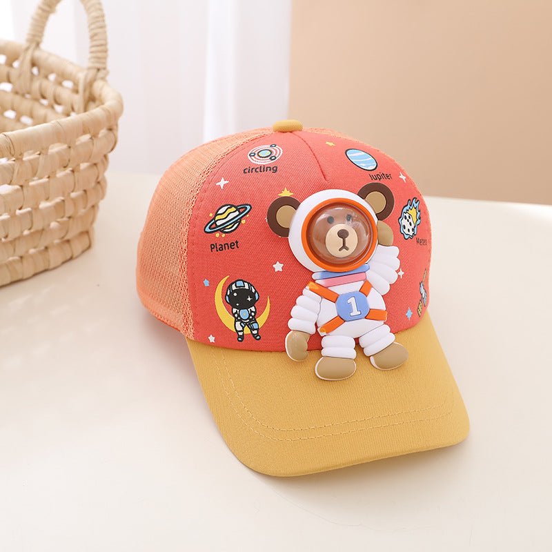 Kids Astronaut Carton with Breathable Mesh Fabric Summer Cap