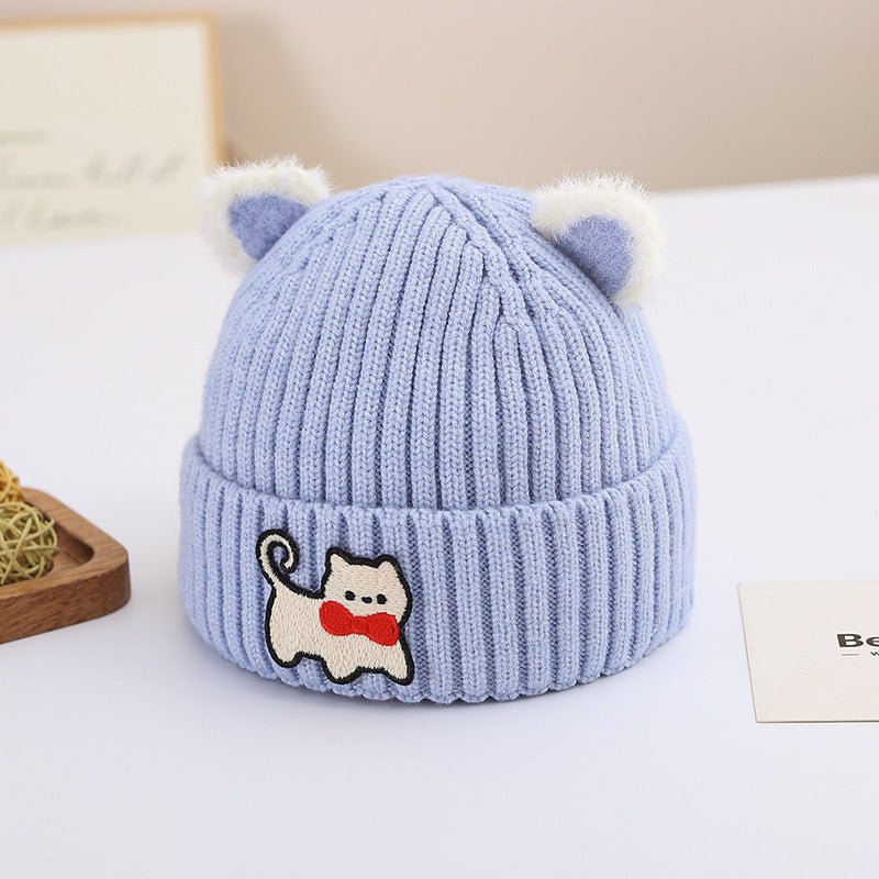 Children's Cute Kitten Winter Knitted Warm Cap