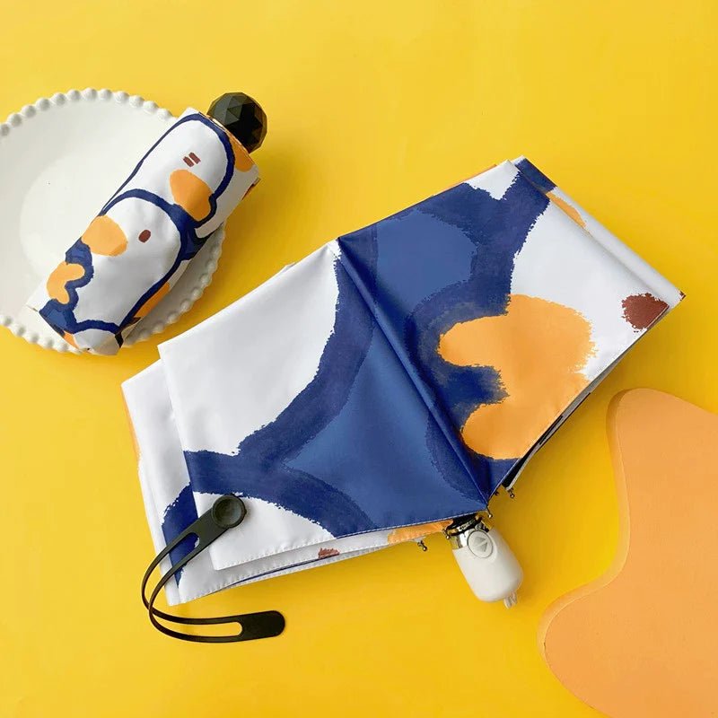 Cute folding, fully automatic umbrella for both weather