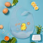 Ultra Thin Waterproof Silicone Bib For Children With Rice Pocket and Storage Box