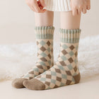 Winter women's mid-rise casual  thickened terry socks