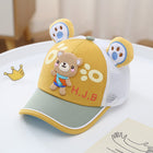 Bear Cute Summer Hats with Breathable Rear Mesh Caps for Boys and Girls