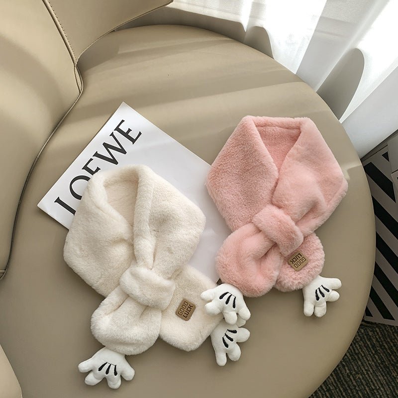 Cute Bear Palm Children's High Quality Soft Winter Muffler