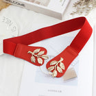 Gold Leaf Toggle Elasticated Waistband Women's Belt