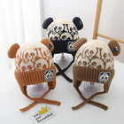 Kid's Ear Protecting Super Cute Panda Knitted Winter Cap