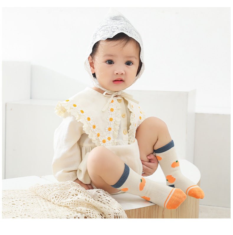 Korean Style 4 Pieces Set Colorful Thick Terry Warm Children's Socks