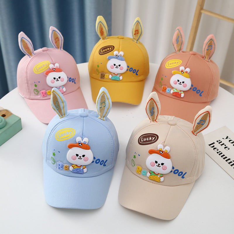 Cute Bunny Ear with Cute Cartoon Baseball Cap for Children