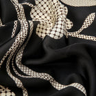 Black & White Floral Design High Quality Women's Silk Scarf