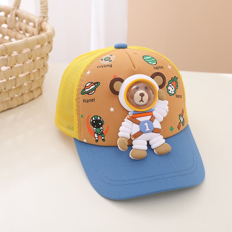 Kids Astronaut Carton with Breathable Mesh Fabric Summer Cap