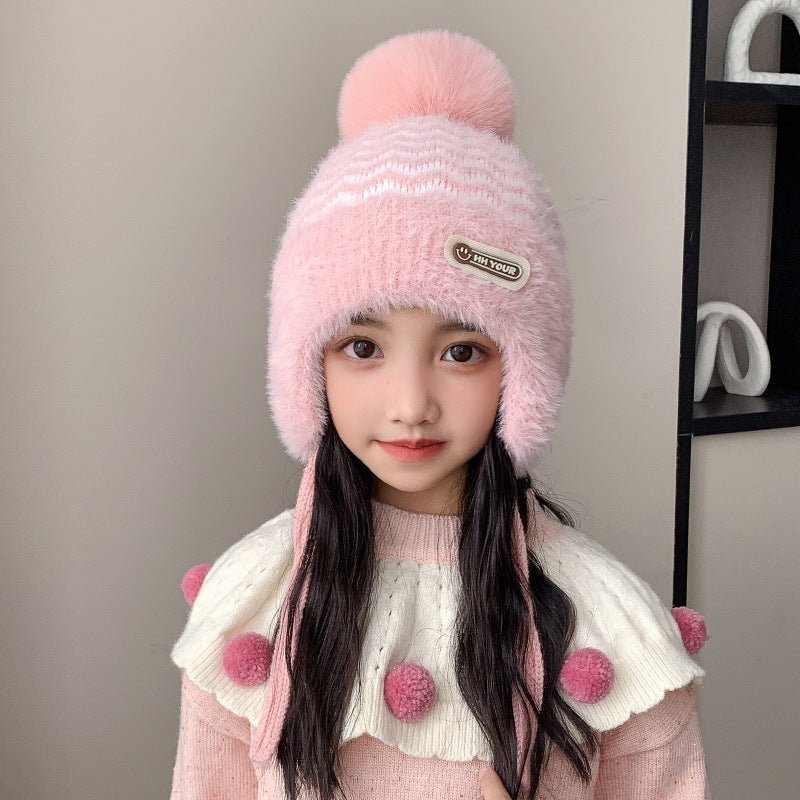 Korean Version Thick Knitted Wool Children's Cap For Winter