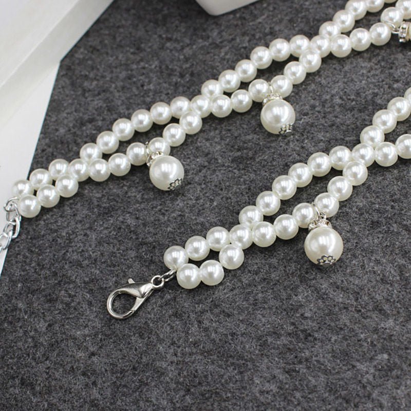 Female Skirt Beaded Versatile Pearl Chain Thin Belt